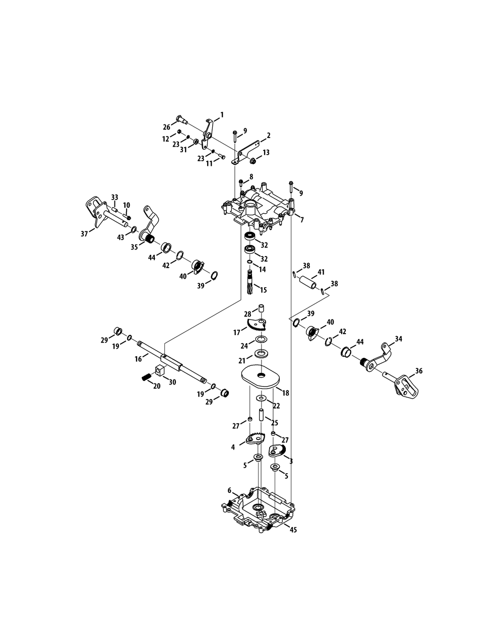 Steering Assembly Diagram and Parts List for Z-FORCES46 (17AF5BHH-17AF5BHH010)(2011) Cub Cadet Lawn Tractor
